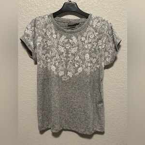 Gia Curves Floral Lace Women's Top Size Medium